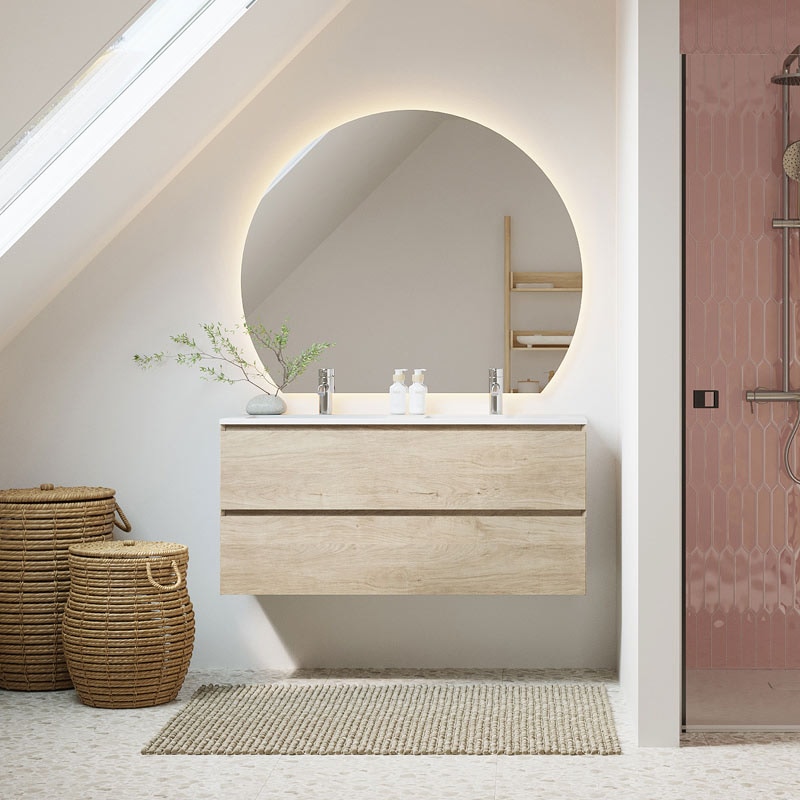 Riho Sunrise Badspiegel 120 x 100 cm mit Spiegelheizung