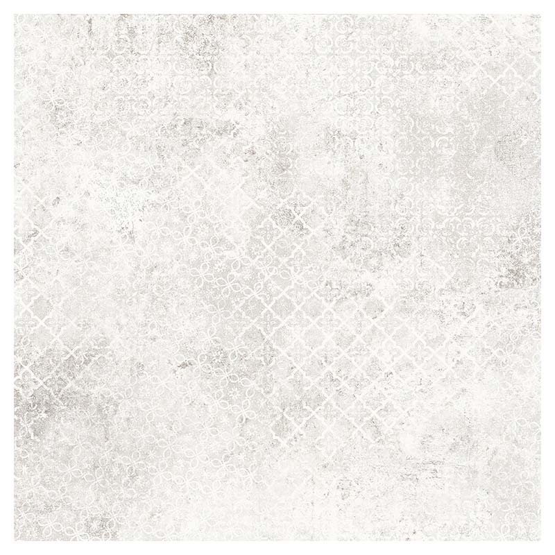 Betonoptik Fliese Sintesi Paint White Dekor 60 x 60 cm