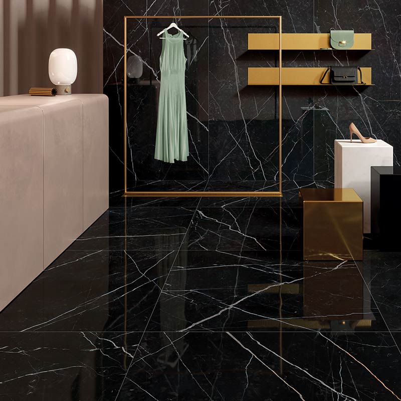 Lea Ceramiche Delight Marquina Nero 120 x 120 cm Lev. Slim