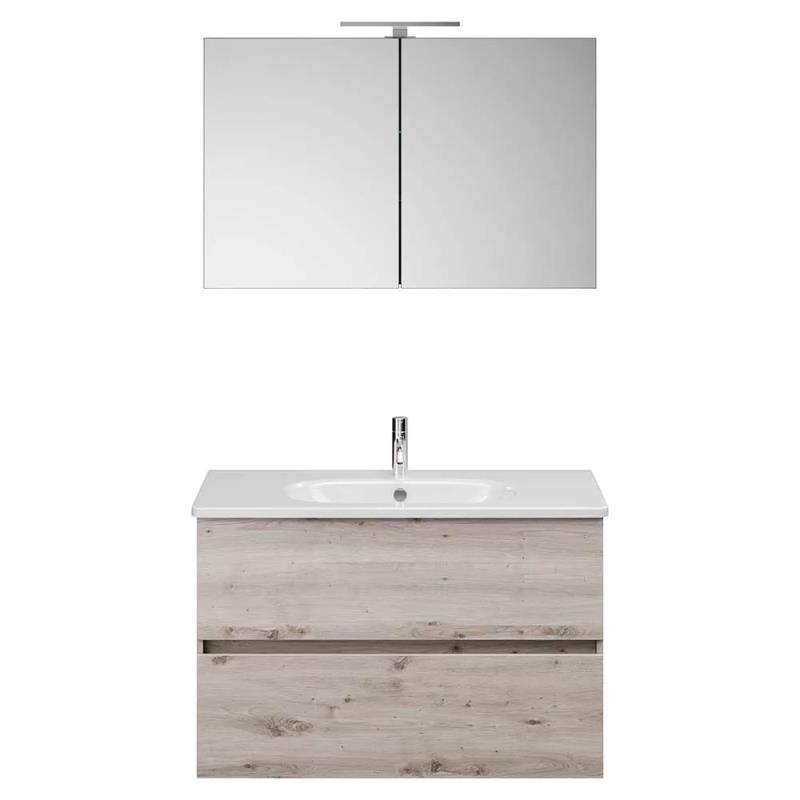 Burgbad Rocio Badmöbel Set 100 cm mit Spiegelschrank
