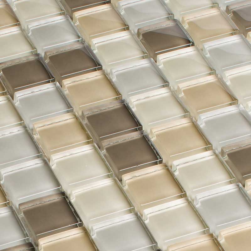 Glasmosaik Hardys Beige-Sand-Mix 2,3 x 2,3 cm 8 mm