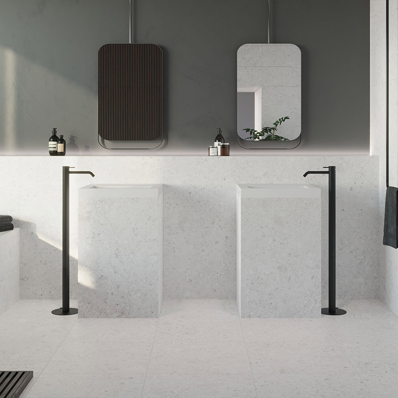 Terrazzo Optik Bodenfliese Reload White 60 x 60 cm