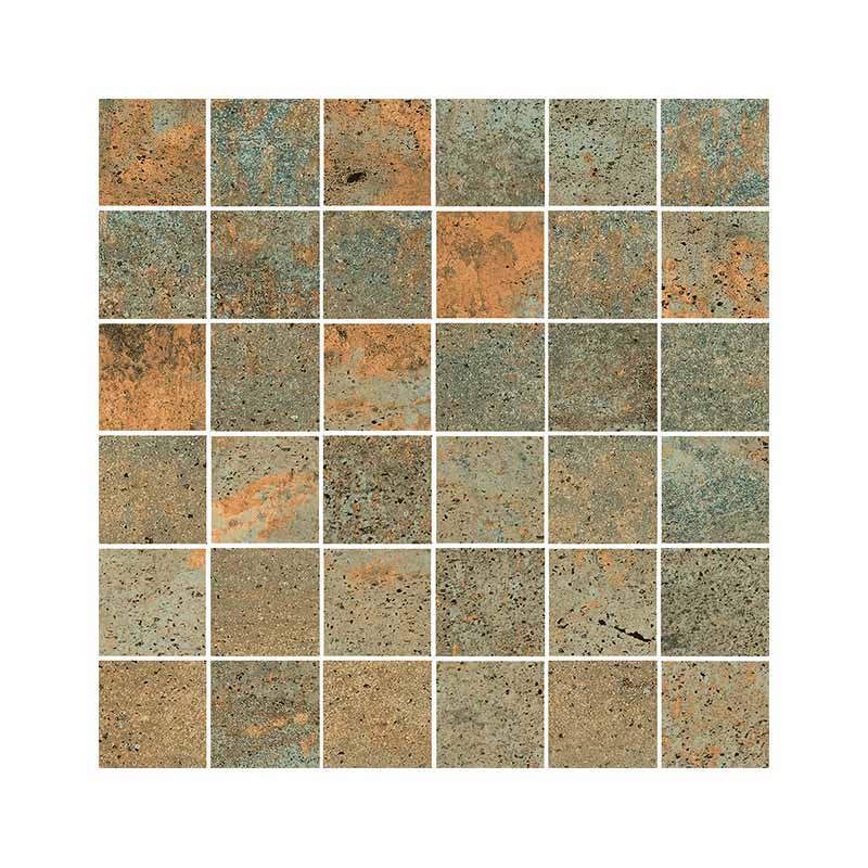 Serenissima Costruire Metallo Verde 5 x 5 cm Mosaikfliesen