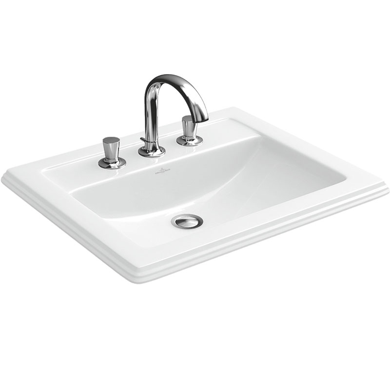 Villeroy & Boch Hommage Einbauwaschtisch 63 x 52,5 cm 3-Loch