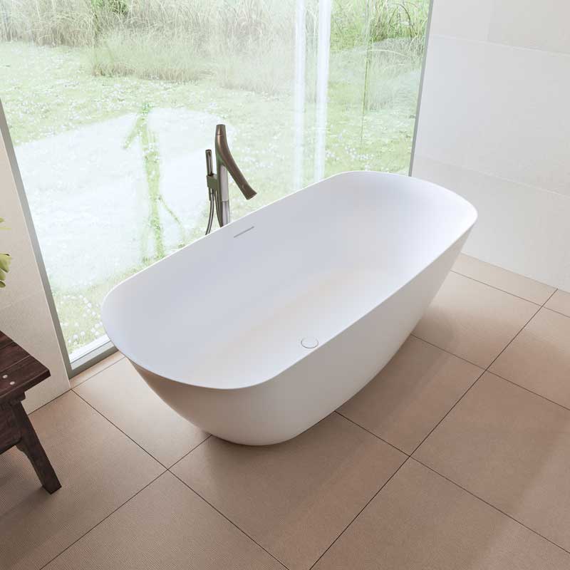 Riho Bilo Solid Surface Badewanne 165 x 77 x 55 cm