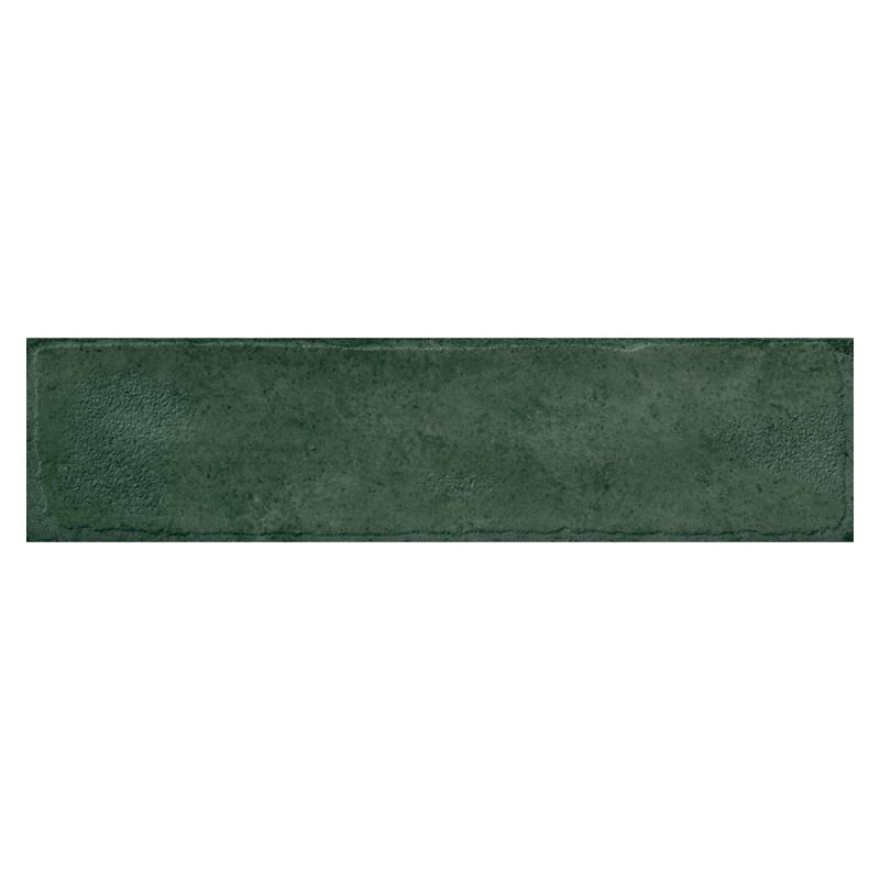 Landhaus Retro Wandfliese Brick Green Glossy 7,2 x 29 cm