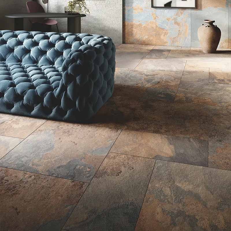 Schieferoptik Fliese Slate River 60 x 60 cm