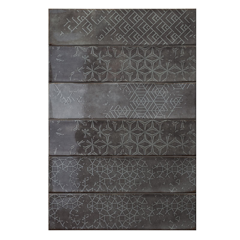 Casa Collection Omnia Decor Anthracite 7,5 x 30 cm Wandfliese