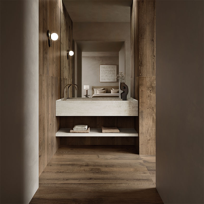 Holzoptik Bodenfliese Essence Brown 30 x 120 cm