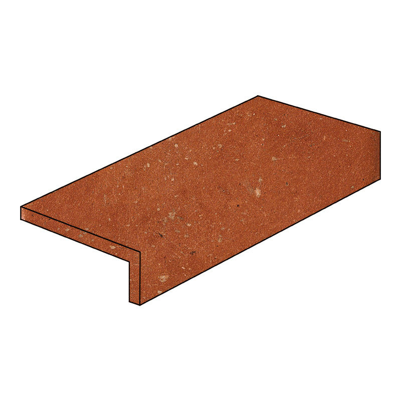 CIR Cotto del Campiano Rosso Siena Winkel Stufe R11 10 x 40 x 3,5 cm