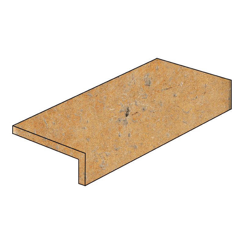 CIR Cotto del Campiano Giallo Umbria Winkel Stufe R11 10 x 40 x 3,5 cm