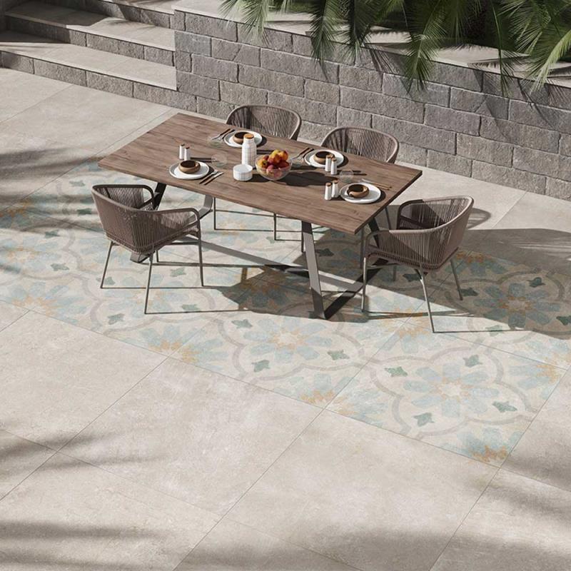 Ornament Terrassenplatte Etnic C Warm 100 x 100 cm