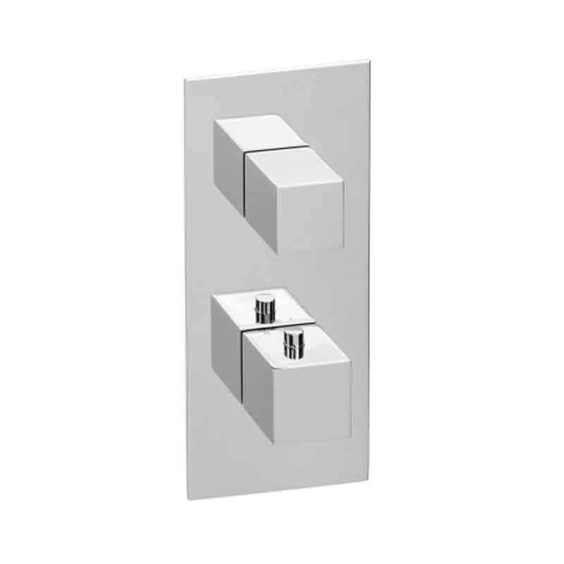 Herzbach Logic XL 1 Farbset für Universal-Thermostat-Modul eckige Griffe, 1 eckige Metall-Armaturenblende