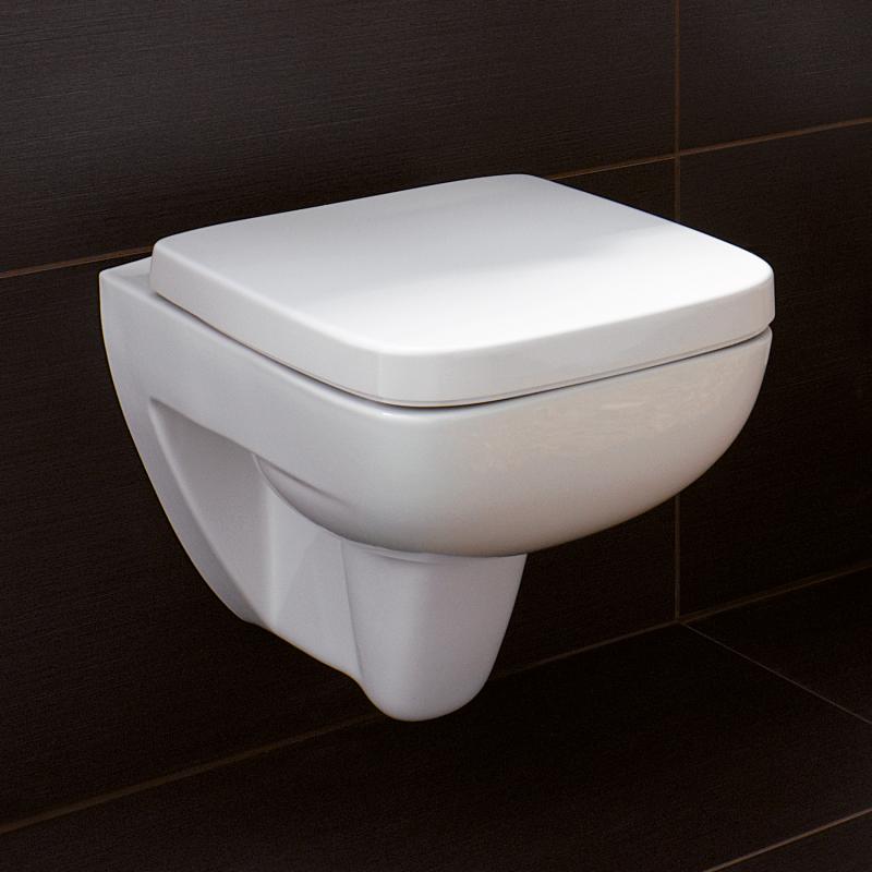 Geberit Renova Plan Tiefspül-WC wandhängend Rimfree