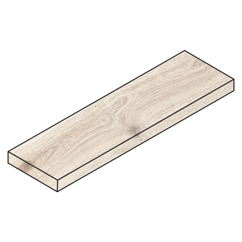 Lea Ceramiche Bio Attitude Cotton Eck-Stufenplatte SX 35 x 120 x 4 cm
