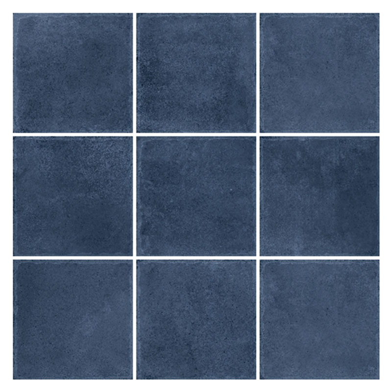 Landhaus Retro Wandfliese Block Blue Glossy 14,4 x 14,4 cm