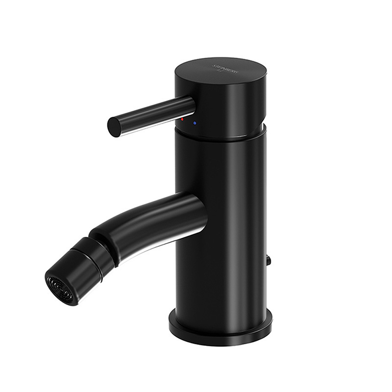 Steinberg Serie 100 Matt Black Bidet-Einhebelmischer