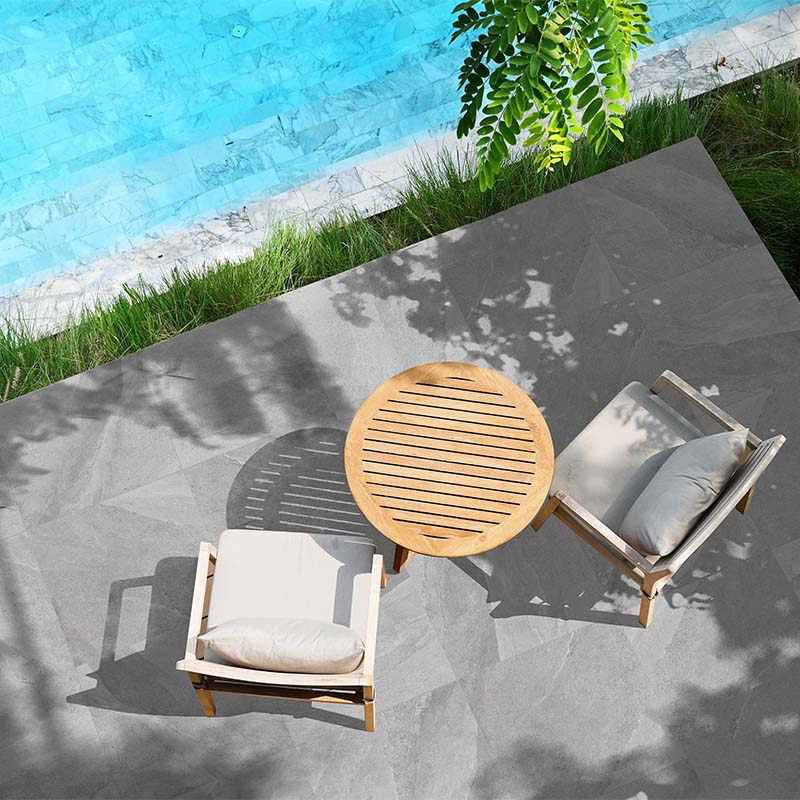 Terrassenplatte Schieferoptik Alaska Grey 60 x 60 cm