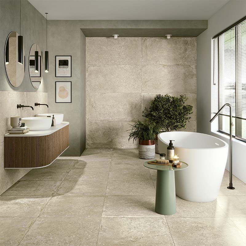 Rustikale Steinoptik Bodenfliese i-stone Beige 60 x 60 cm