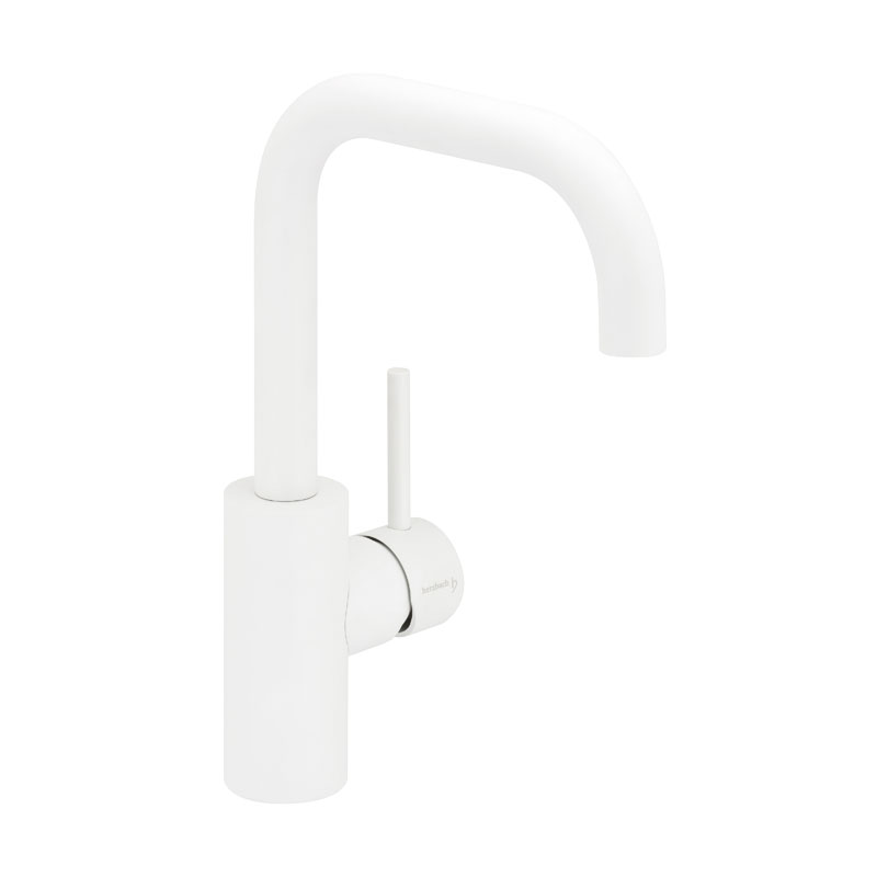 Herzbach Deep White Waschtisch-Einlochbatterie M-Size 360°