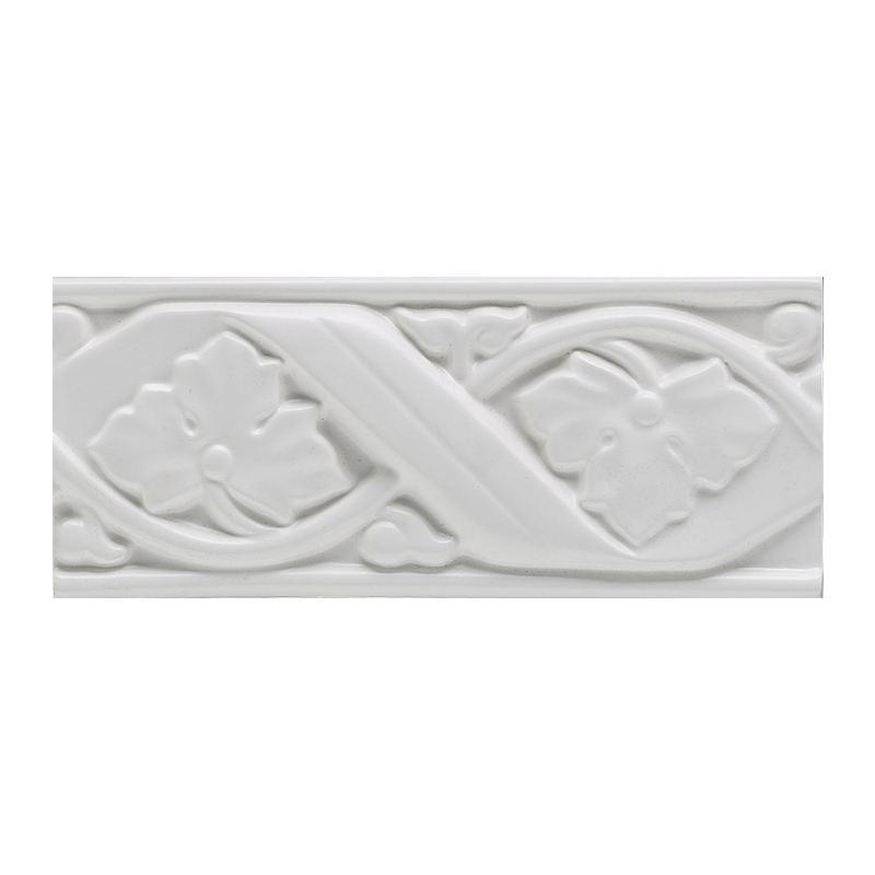 Grazia Boiserie Bianco Craquele Gemme 8 x 20 cm Bordüre