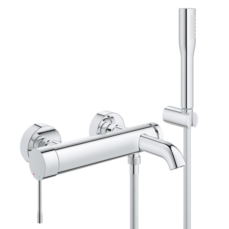 Grohe Essence Einhand-Wannenbatterie Wandmontage Set