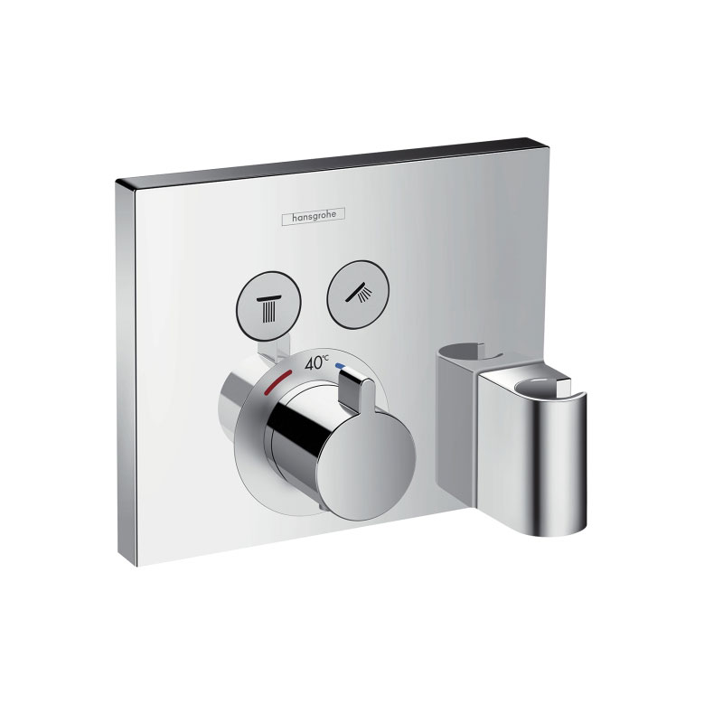 Hansgrohe ShowerSelect Thermostat Unterputz für 2 Verbraucher mit Fixfit und Portereinheit