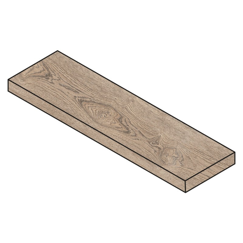 Lea Ceramiche Bio Attitude Barrel Eck-Stufenplatte DX 35 x 120 x 4 cm