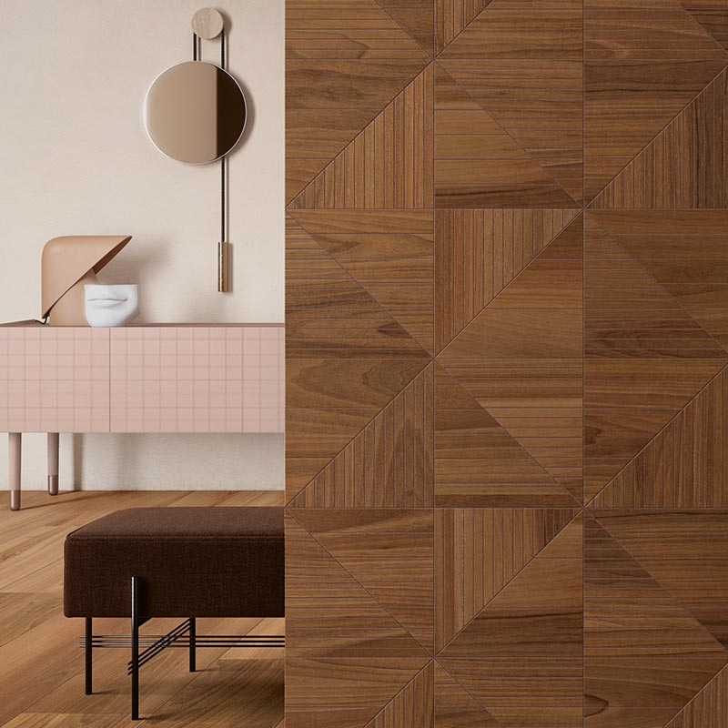 Lea Ceramiche Bio Select Walnut Tobacco ABC Mosaikfliesen