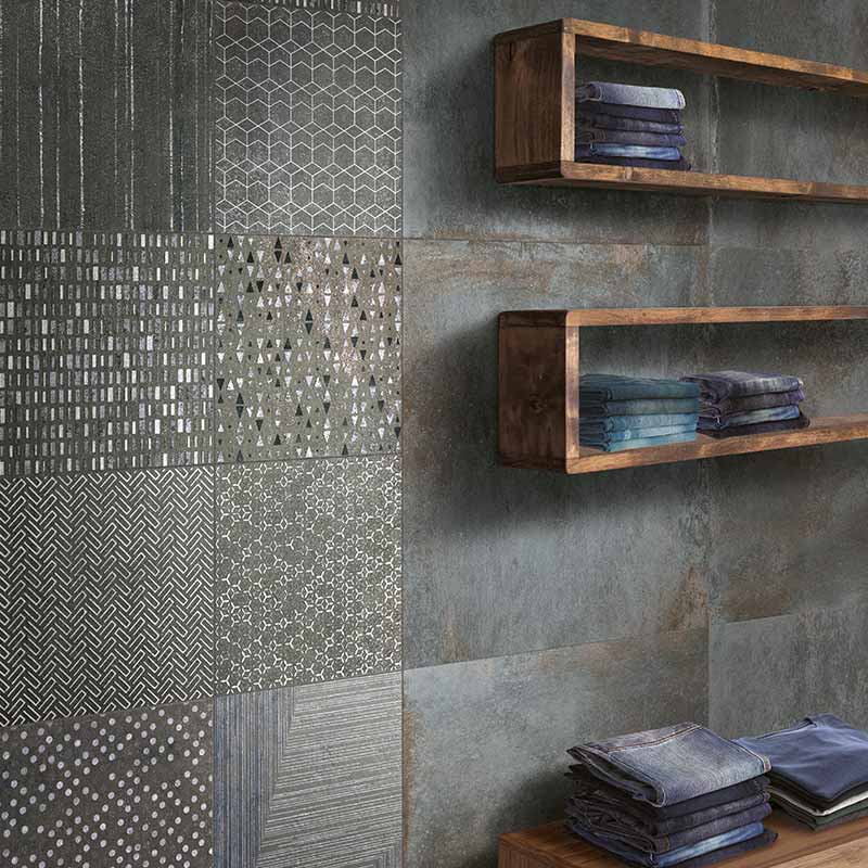 Cercom Temper Inserto Weld Silver Dekorfliesen-Set