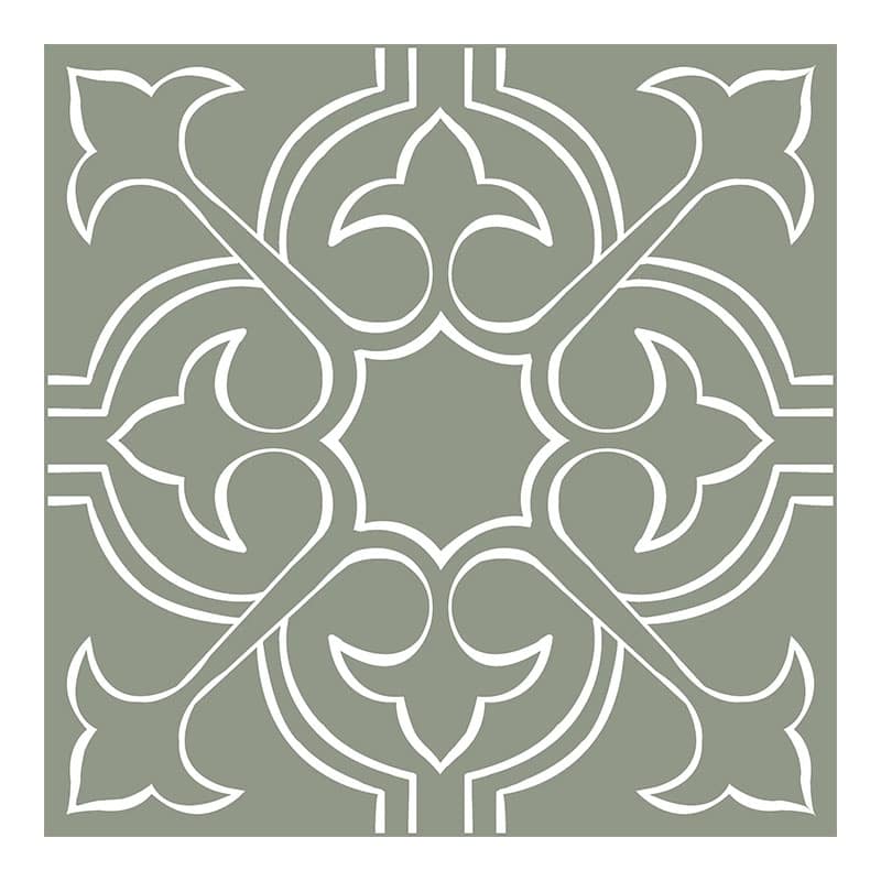 Retro Patchwork Fliese Twist Green Evo 20 x 20 cm