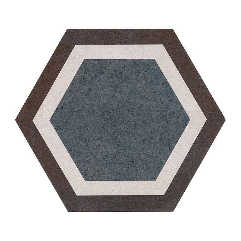 Sechseck Fliese CIR Italica Terra Moderna Blu 24 x 27,7 cm