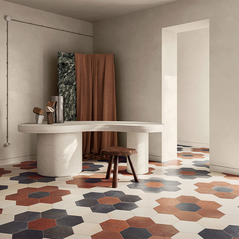 Cotto Sechseck Fliese CIR Italica Terra Salina 24 x 27,7 cm