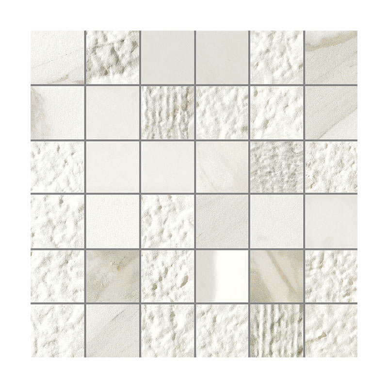 Italgraniti Marble Experience Calacatta Gold Mosaico Mix 5 x 5 cm